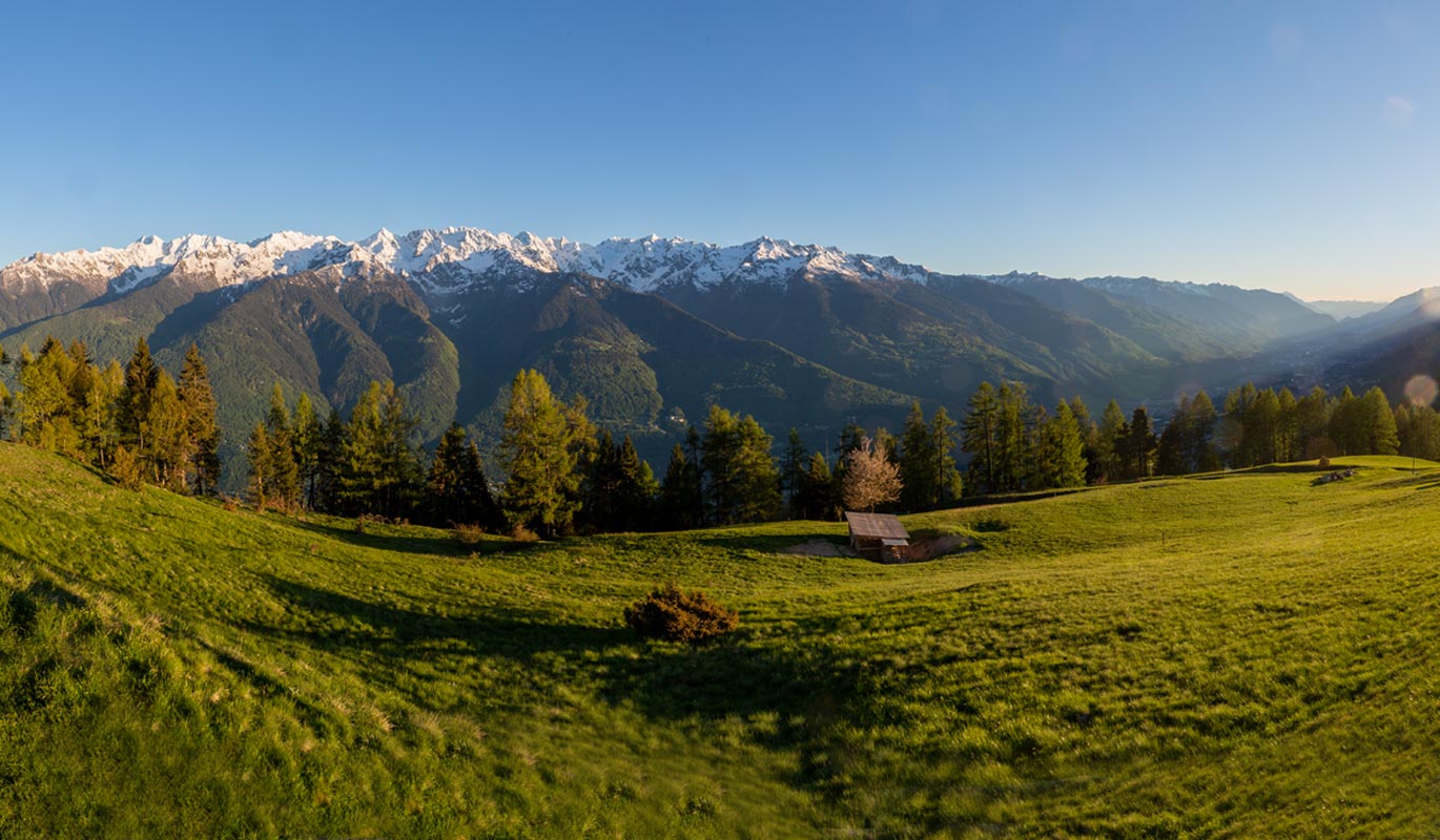 Vista sulle Orobie da Verdomana